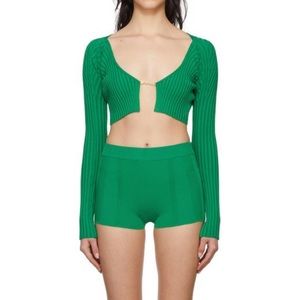 JACQUEMUS
Green 'La Maille Pralù' Cardigan